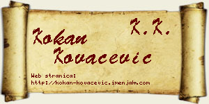 Kokan Kovačević vizit kartica